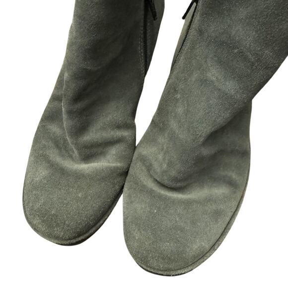 Fly London Women's Gray Suede Leather Side Zipper Wedges Ankle Boots 41 US 8 - Picture 4 of 6